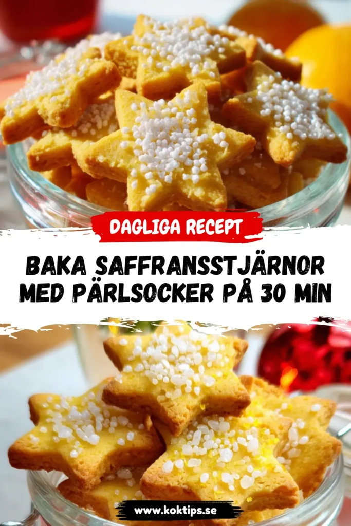 Baka Saffransstjärnor med pärlsocker på 30 min
