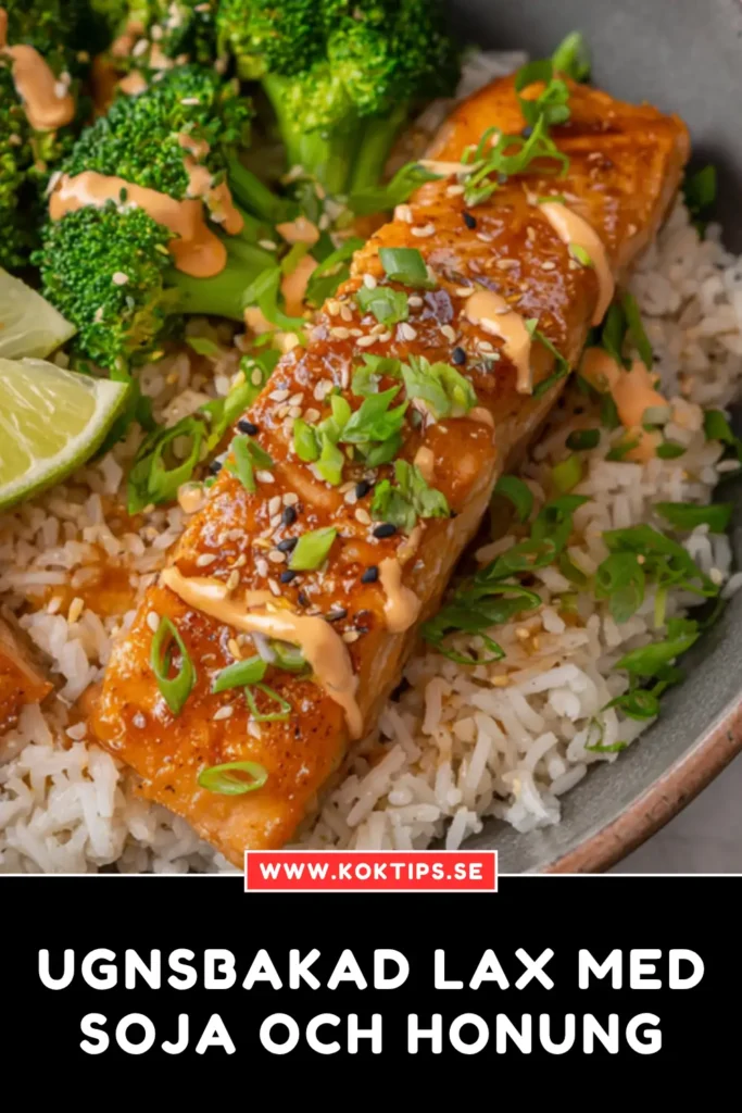 Ugnsbakad lax med soja och honung