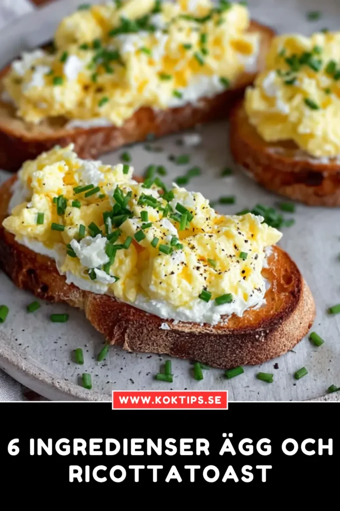6 ingredienser ägg och ricottatoast