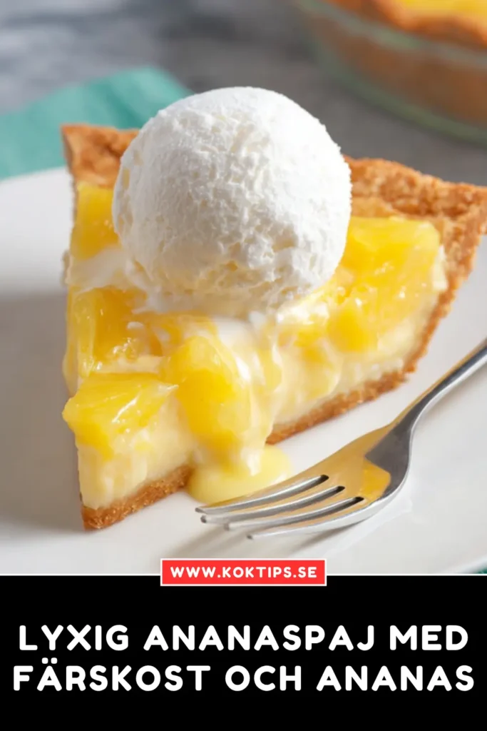 Lyxig Ananaspaj med färskost och ananas