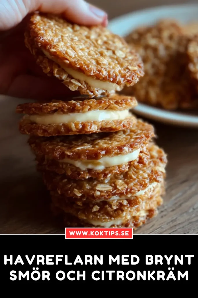 Havreflarn med brynt smör och citronkräm