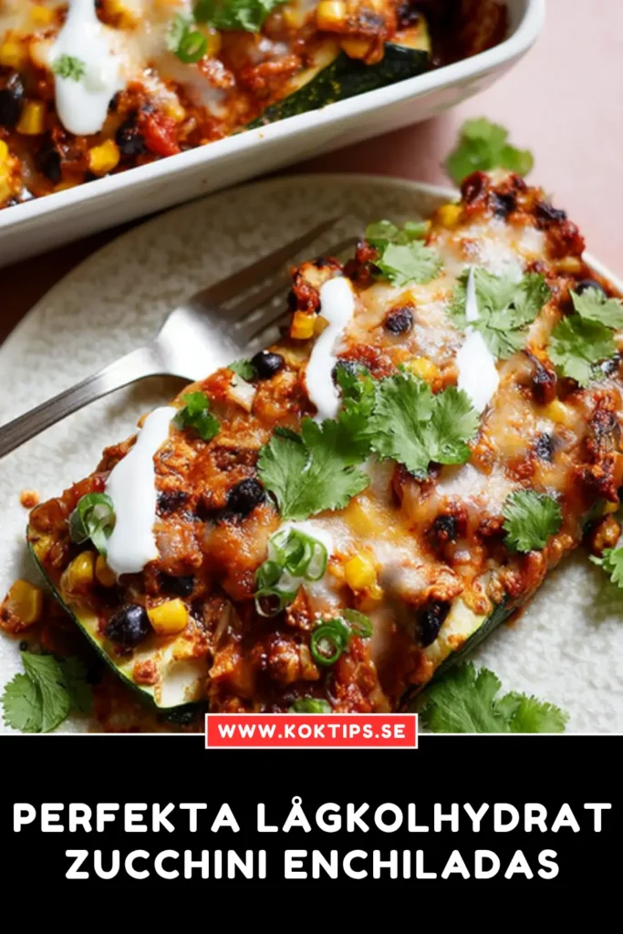 Perfekta Lågkolhydrat Zucchini Enchiladas