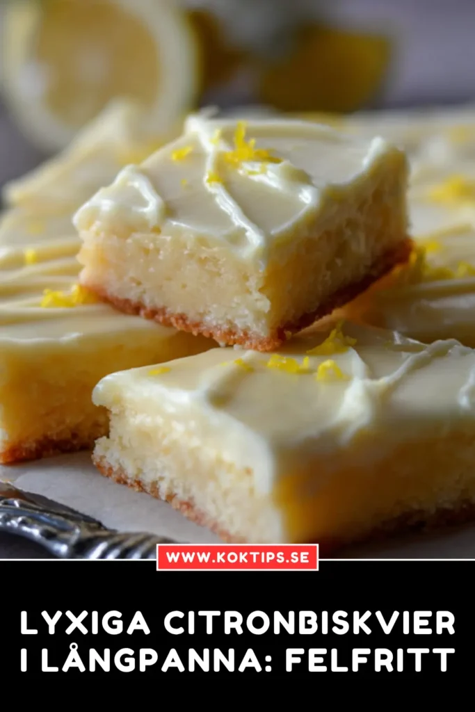 Lyxiga Citronbiskvier i långpanna: Felfritt
