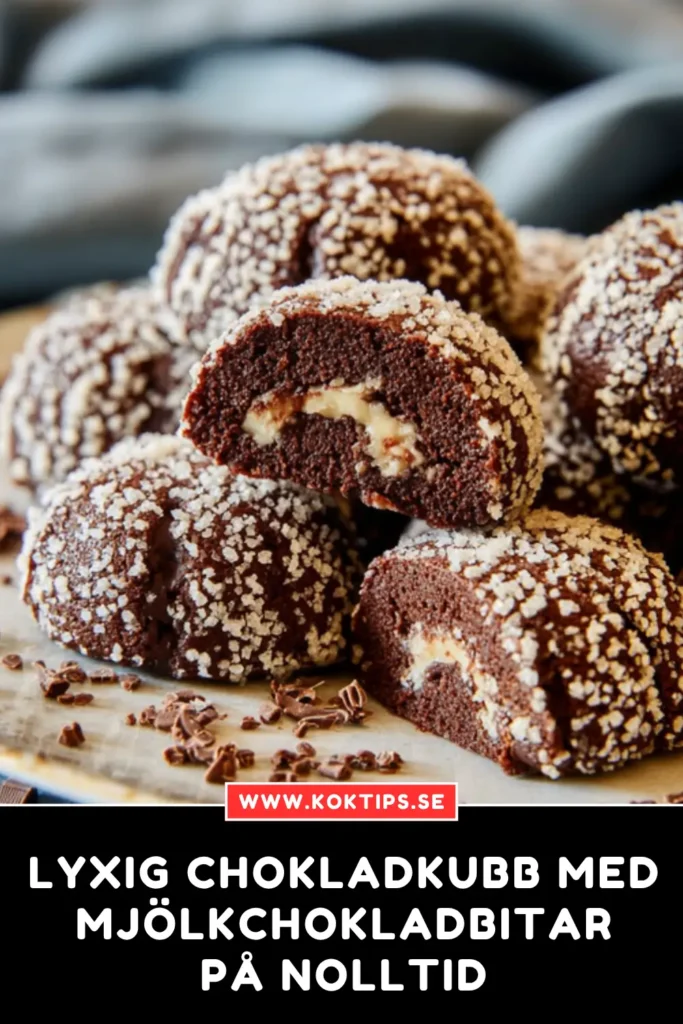 Lyxig Chokladkubb med mjölkchokladbitar på nolltid