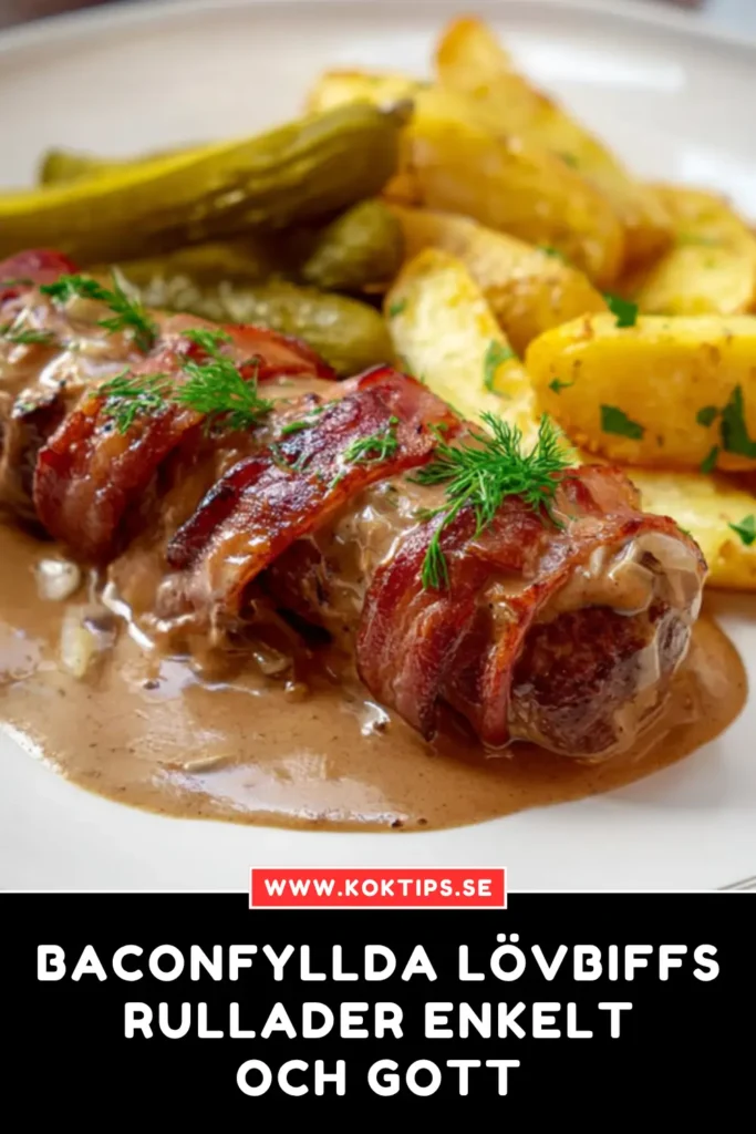 Baconfyllda lövbiffsrullader: enkelt och gott