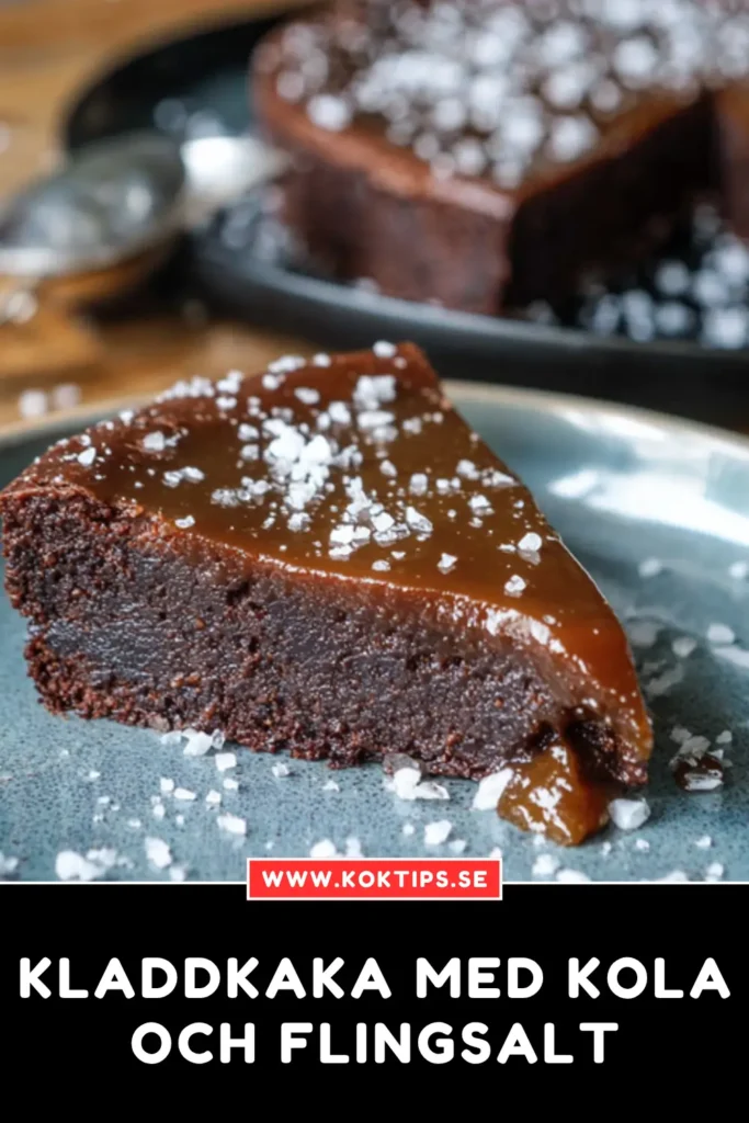 Kladdkaka med kola och flingsalt