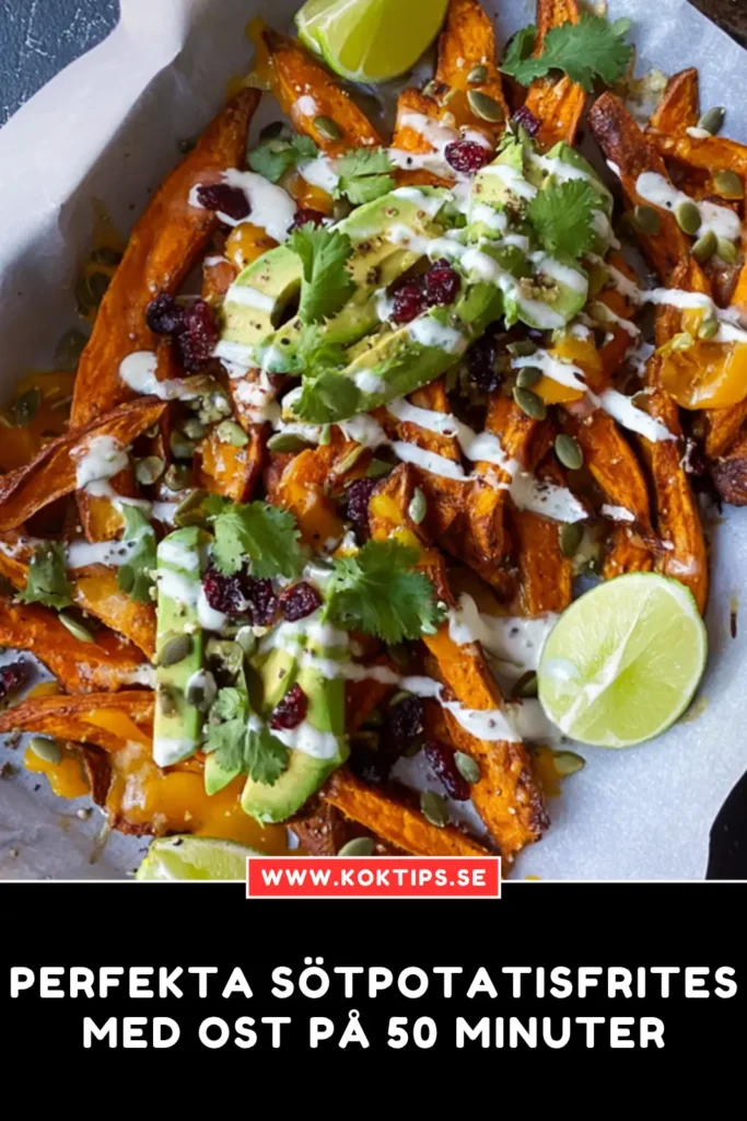 Perfekta Sötpotatisfrites med ost på 50 minuter