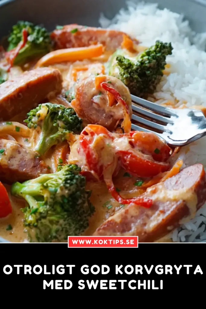 Otroligt god korvgryta med sweetchili