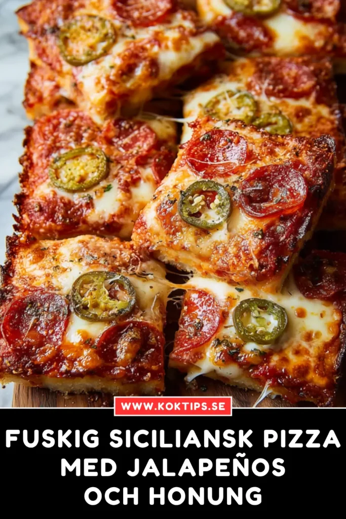 Fuskig Siciliansk Pizza med Jalapeños och Honung