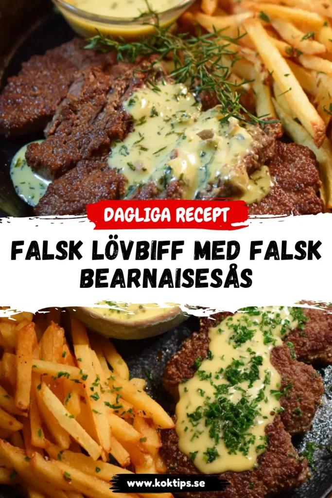 Falsk lövbiff med falsk bearnaisesås