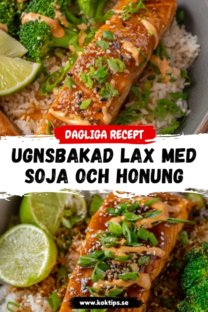Ugnsbakad lax med soja och honung