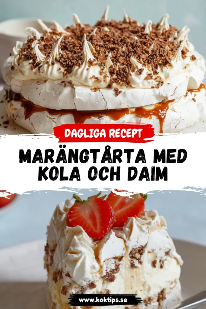 Marängtårta med kola och daim