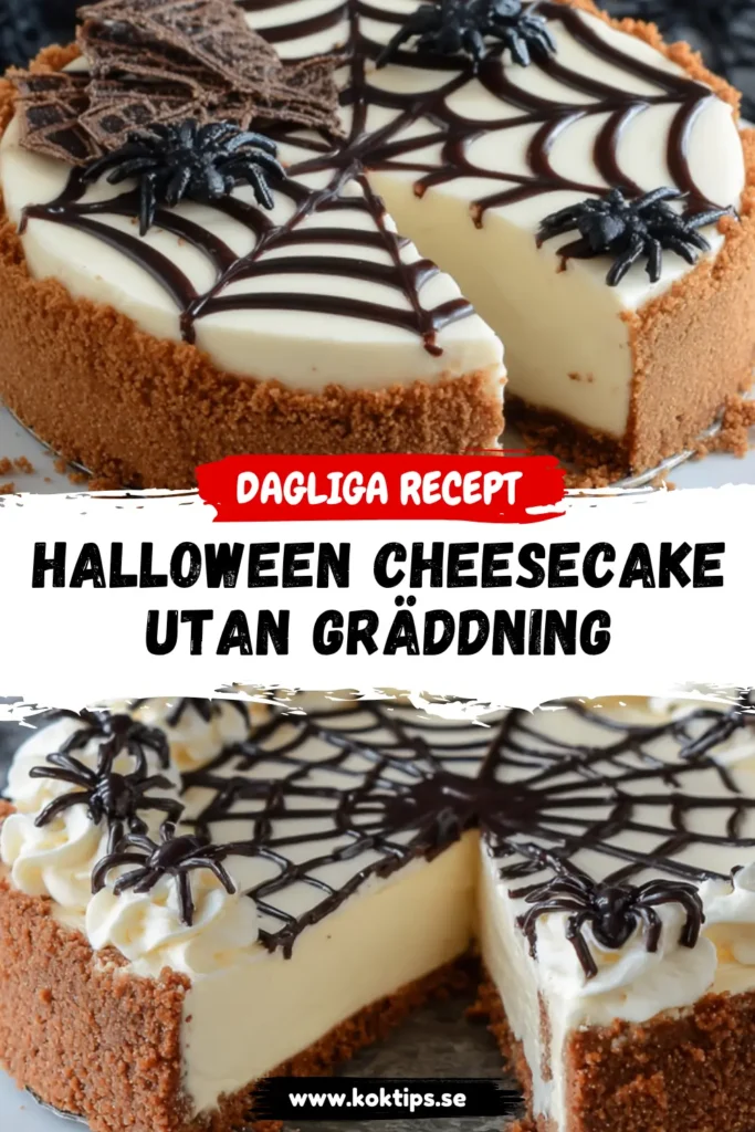Halloween Cheesecake utan gräddning