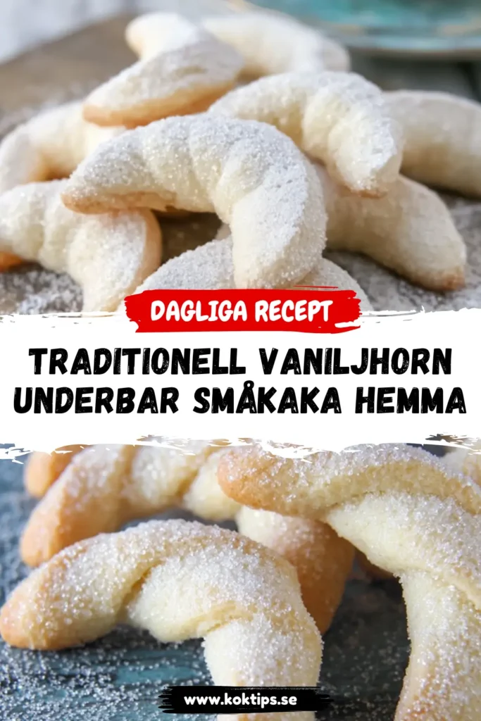 Traditionell Vaniljhorn Underbar småkaka hemma