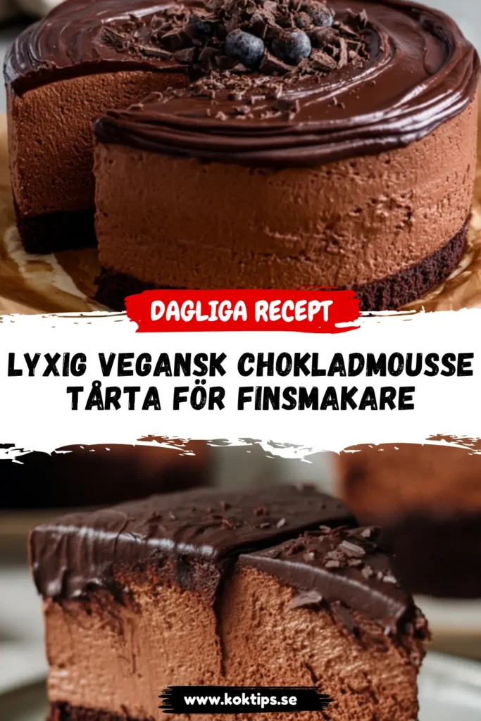 Lyxig Vegansk chokladmoussetårta för finsmakare
