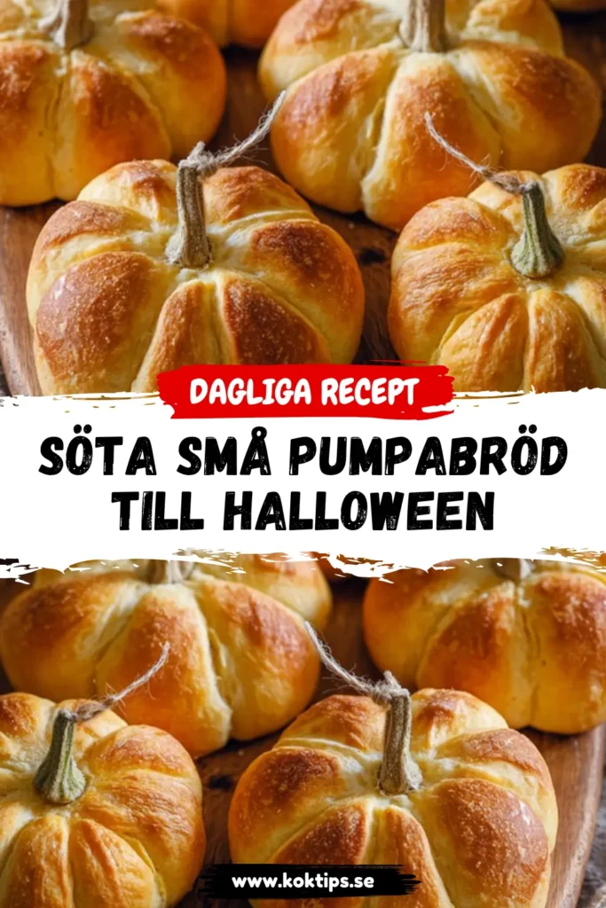 Söta små pumpabröd till Halloween