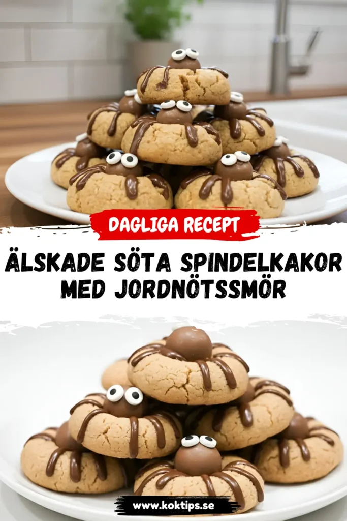 Älskade Söta spindelkakor med jordnötssmör