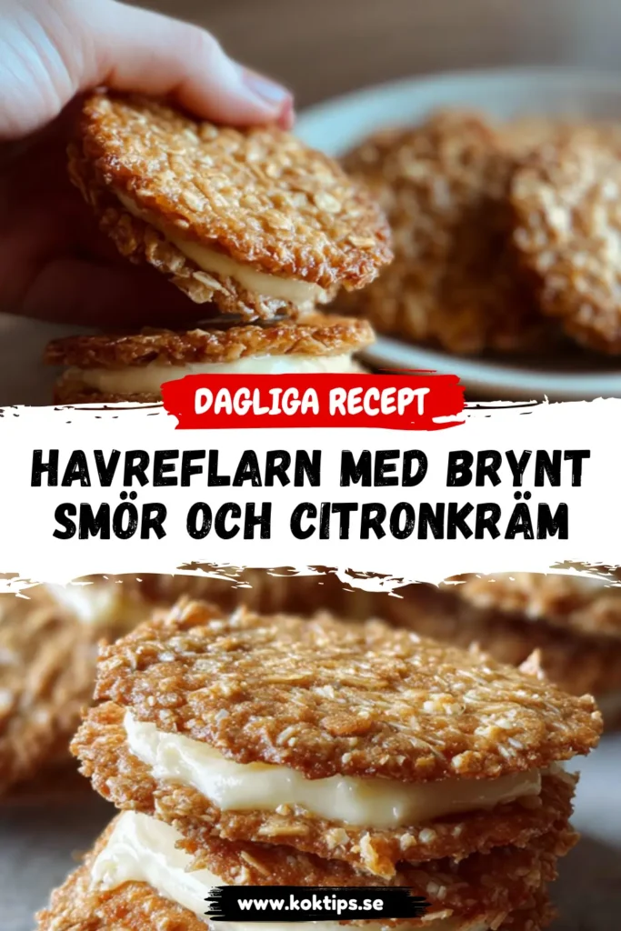 Havreflarn med brynt smör och citronkräm
