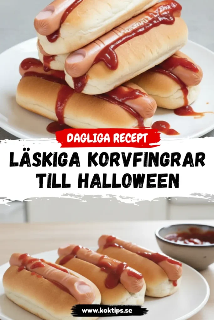 Läskiga korvfingrar till halloween