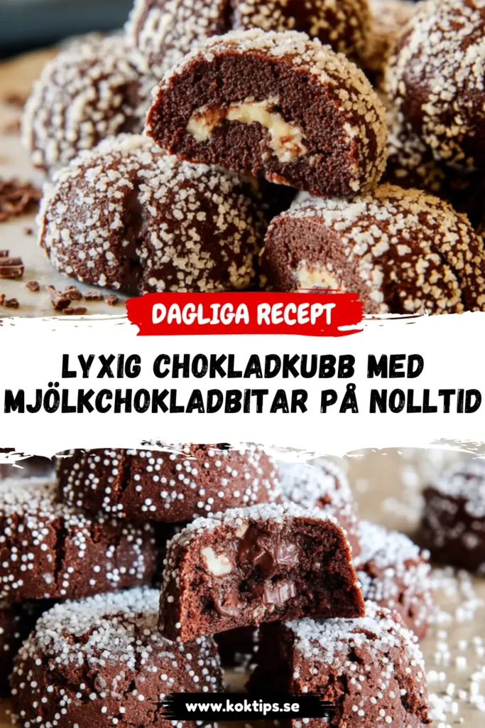 Lyxig Chokladkubb med mjölkchokladbitar på nolltid