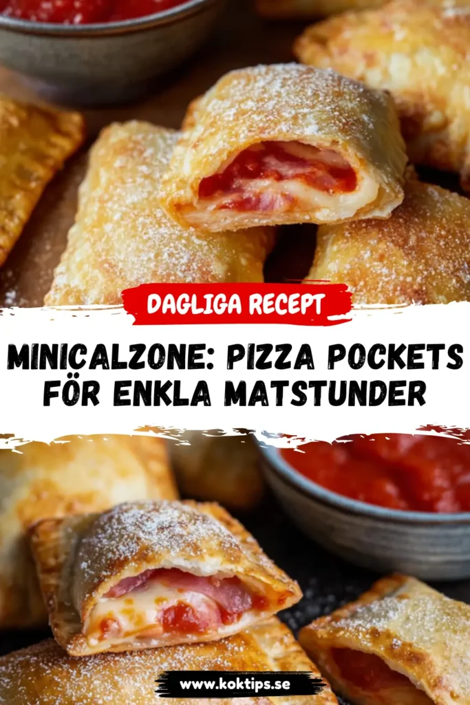 Minicalzone: Pizza pockets för enkla matstunder