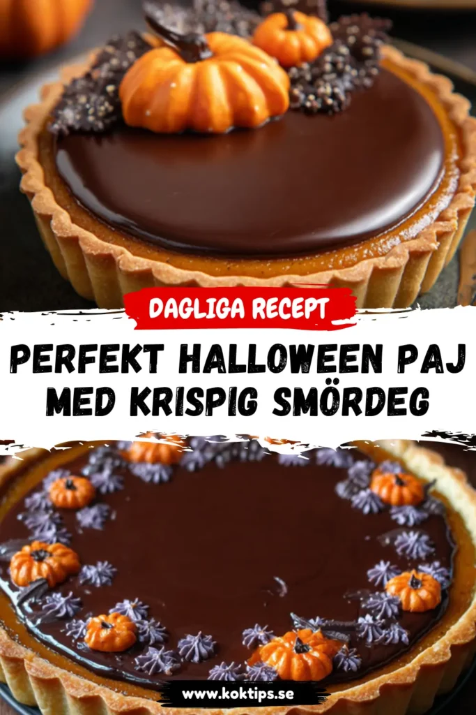 Perfekt Halloween Paj med krispig smördeg
