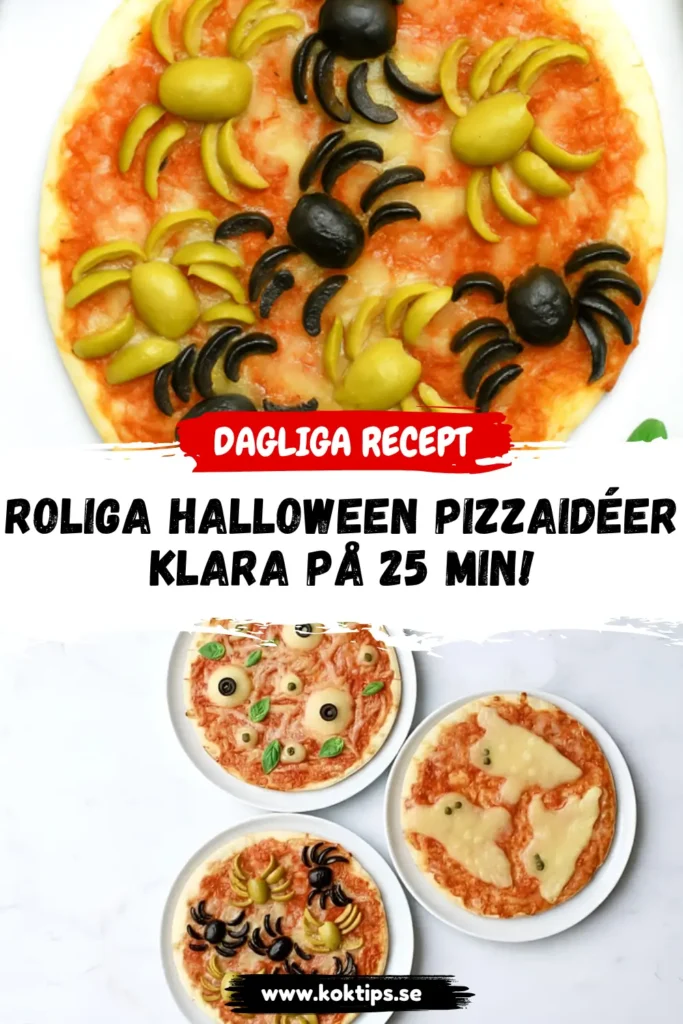 Roliga Halloween pizzaidéer: Klara på 25 min!