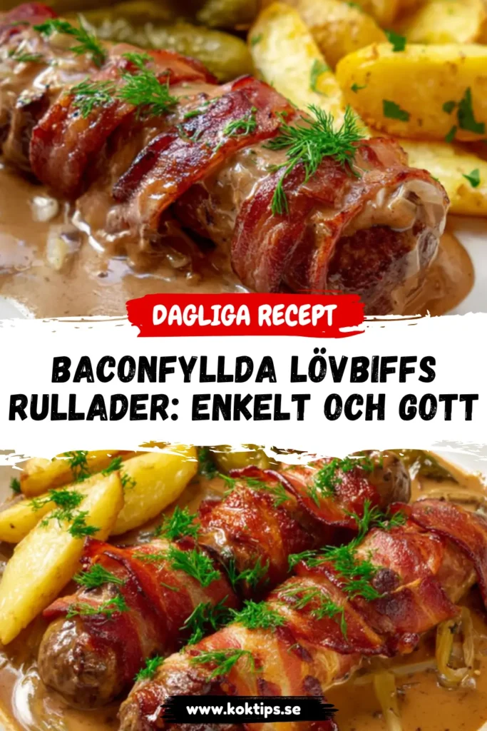 Baconfyllda lövbiffsrullader: enkelt och gott