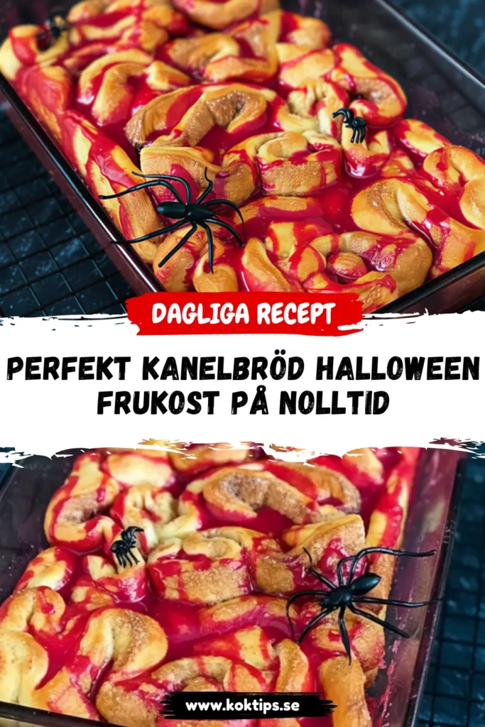Perfekt kanelbröd halloween frukost på nolltid