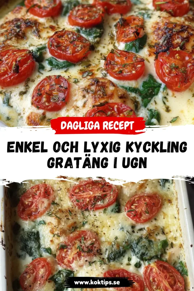 Enkel och Lyxig Kycklinggratäng I ugn