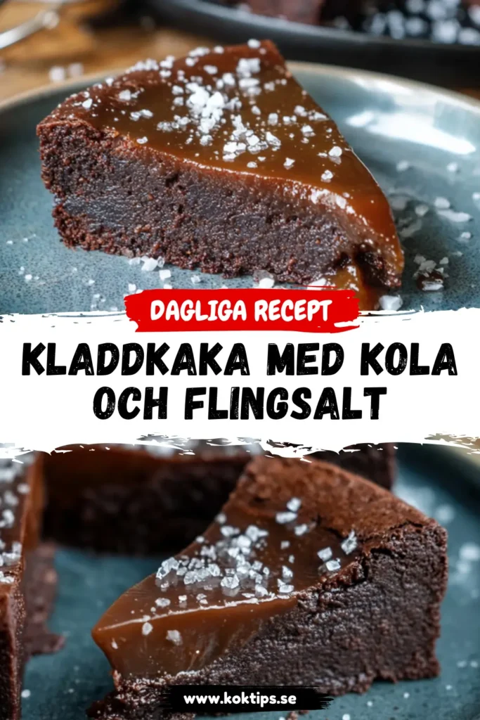 Kladdkaka med kola och flingsalt