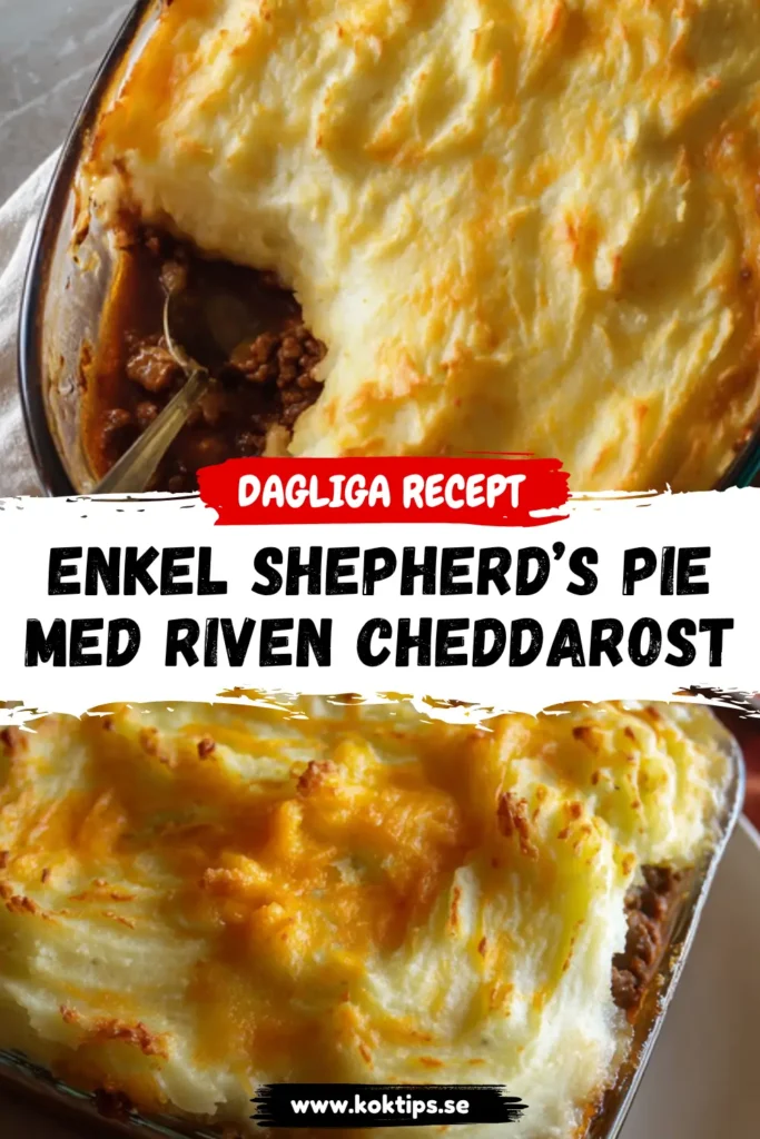 Enkel Shepherd’s pie med riven cheddarost