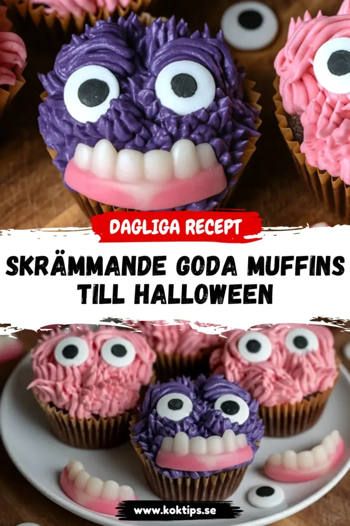 Skrämmande goda Muffins till halloween