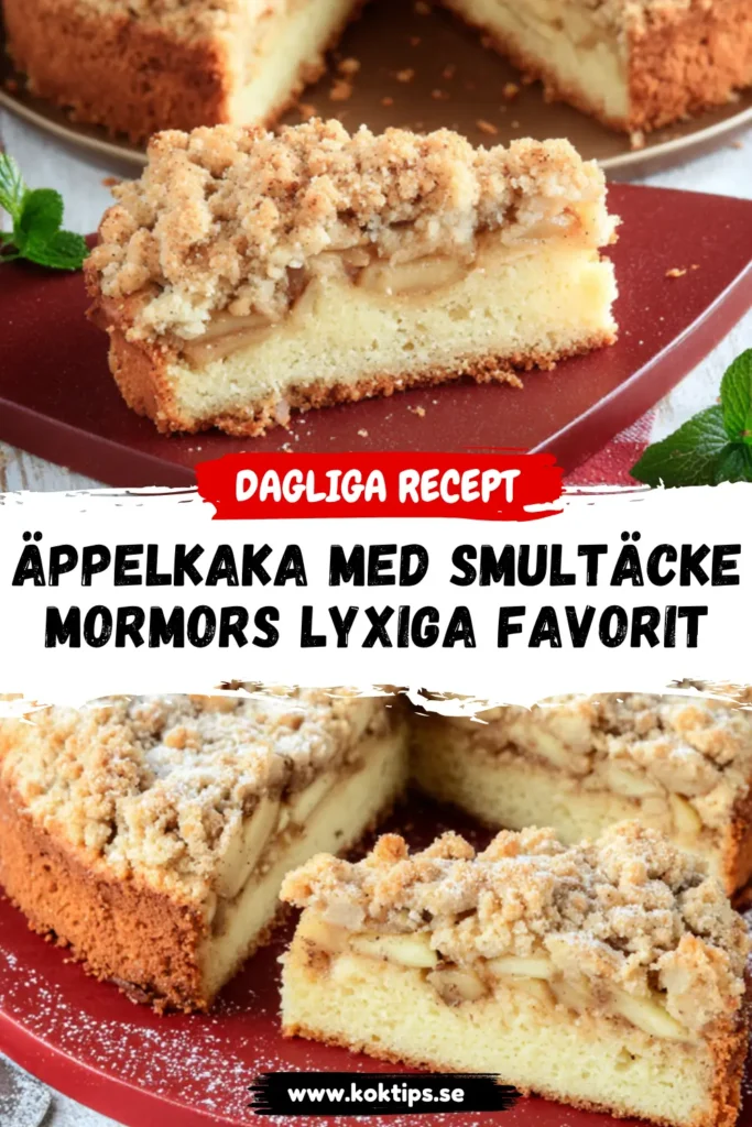 Äppelkaka med smultäcke: Mormors Lyxiga Favorit