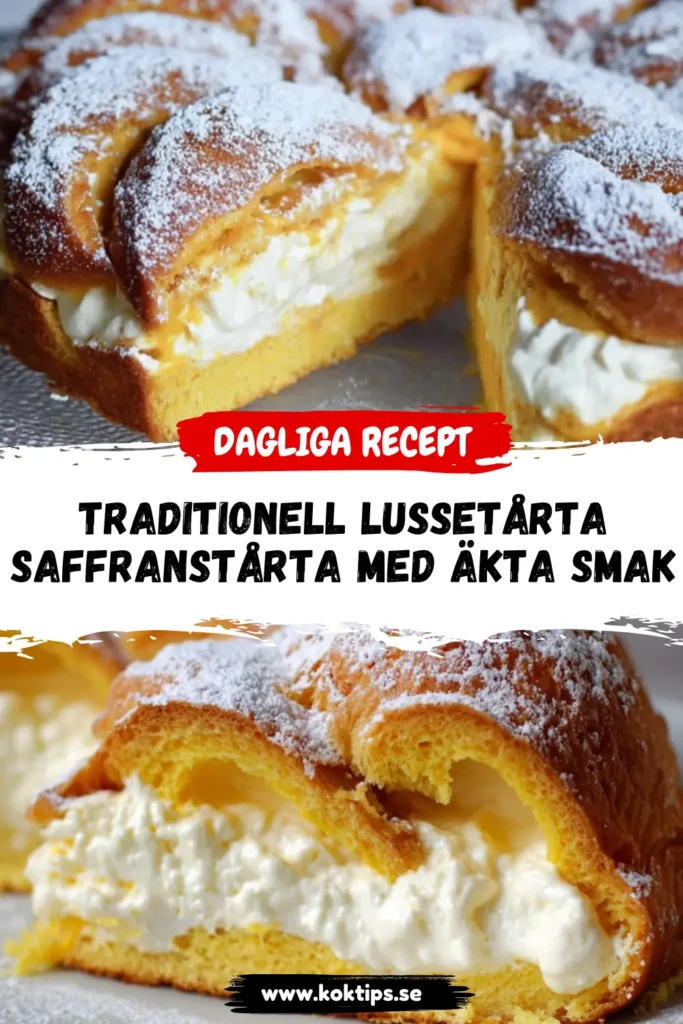 Traditionell Lussetårta Saffranstårta med äkta smak