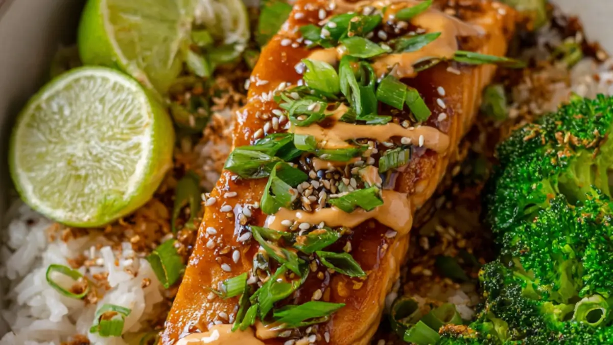 Ugnsbakad lax med soja och honung