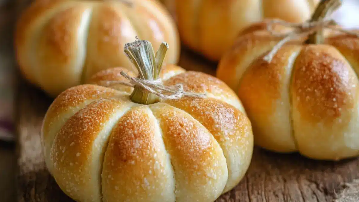 Söta små pumpabröd till Halloween