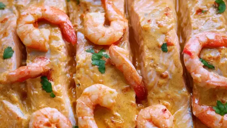 Lax i ugn med red curry
