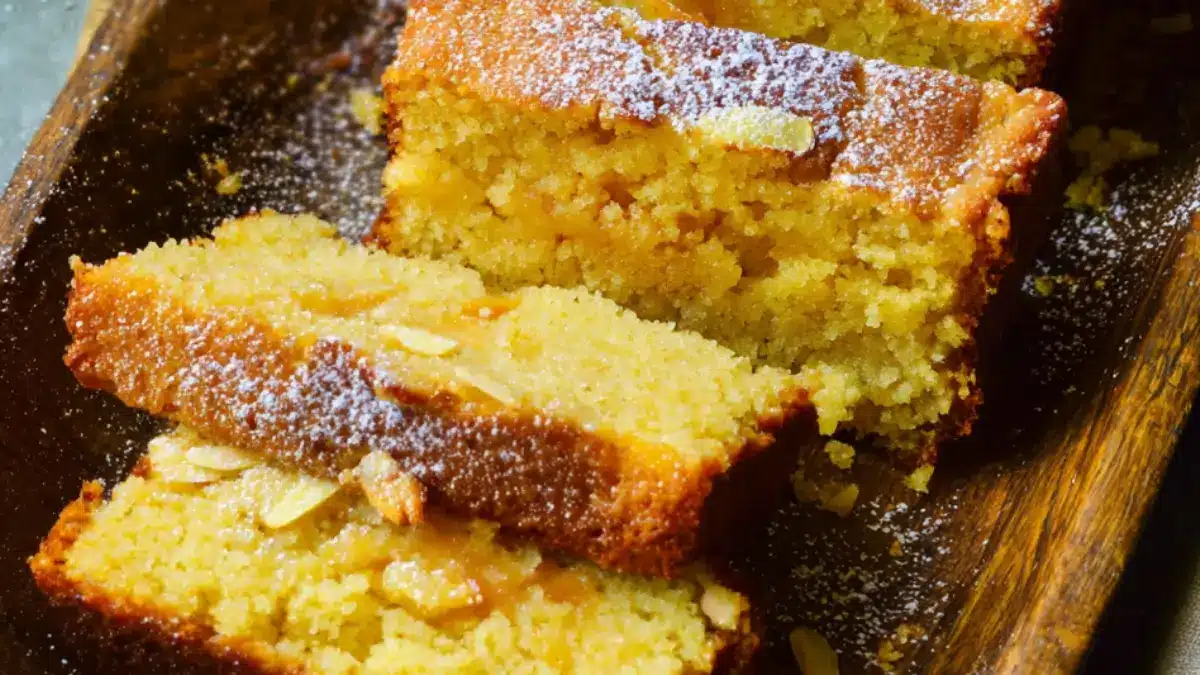 Enkelt lyxig Mandelmassakaka med saffran