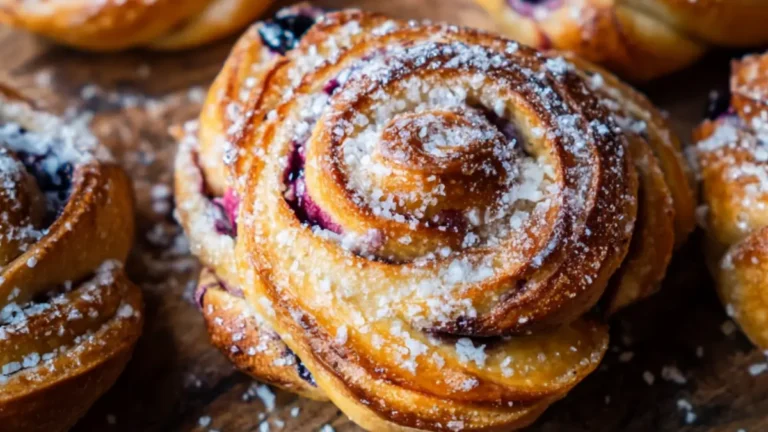 Hemgjorda Blåbärsbullar med mandelmassa lyx