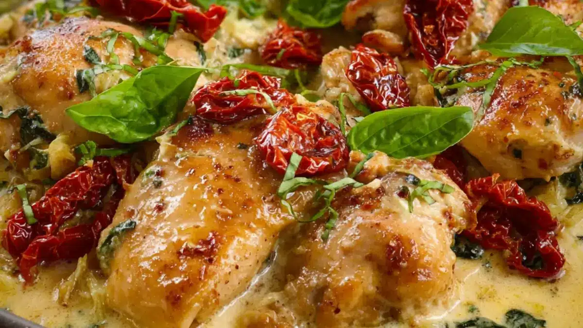 Krämig kycklinggryta med italienska smaker