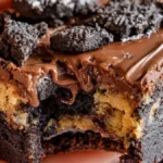 Kladdkaka med kakdeg och oreos