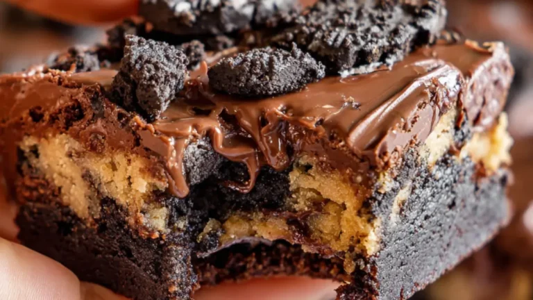 Kladdkaka med kakdeg och oreos