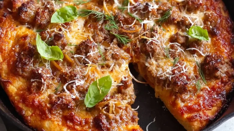 Krispig pizza i gjutjärnspanna med fänkål