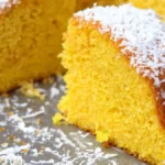 Saftig saffranssockerkaka med kokos