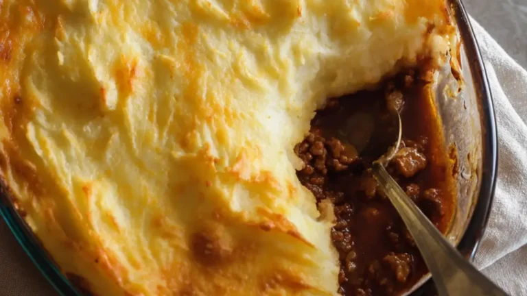 Enkel Shepherds pie med riven cheddarost