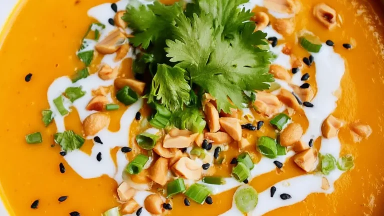 Het thailändsk butternutsoppa i Instant Pot