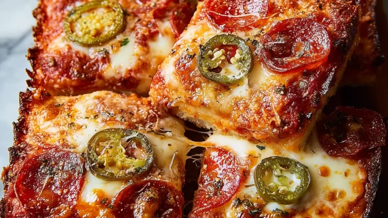 Fuskig Siciliansk Pizza med Jalapeños och Honung