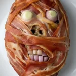 Läskig köttfärslimpa till halloween
