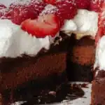 Chokladtryffeltårta med maränggrädde bär